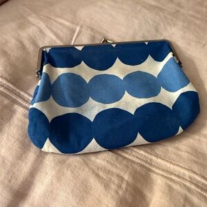 Marimekko Blue and White Cosmetic Clutch